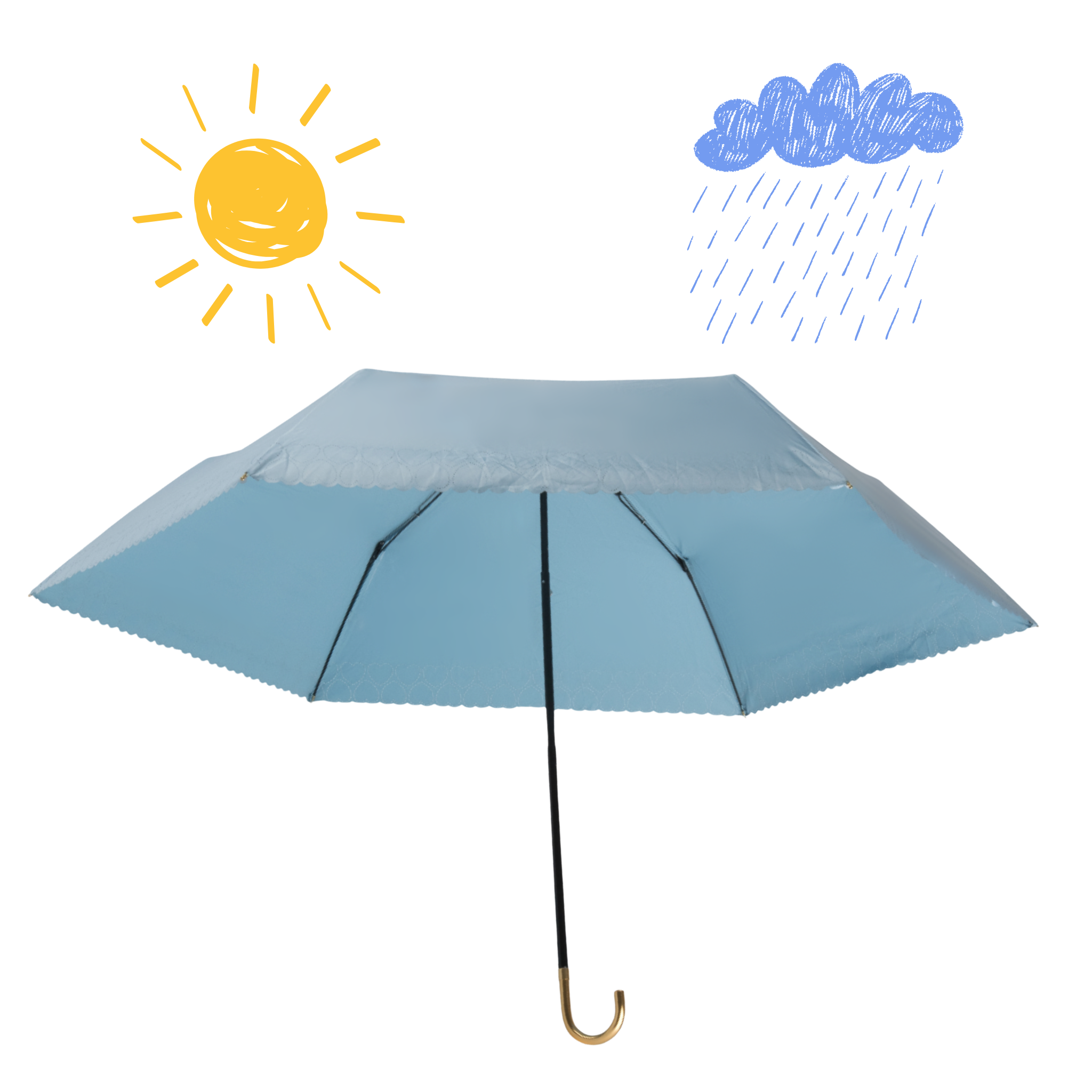 Romantic Breezer – with heart details & gold handle