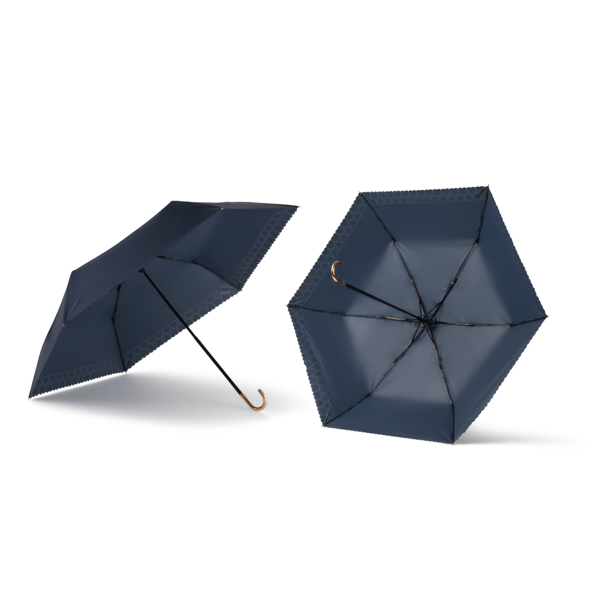 Romantic Breezer – with heart details & gold handle